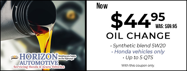 Oil Change-Synthetic Blend 5W20